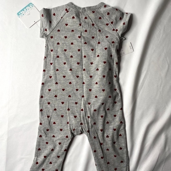Disney Baby Minnie Mouse Valentines Heart Romper Gray Size Newborn - Picture 12 of 14